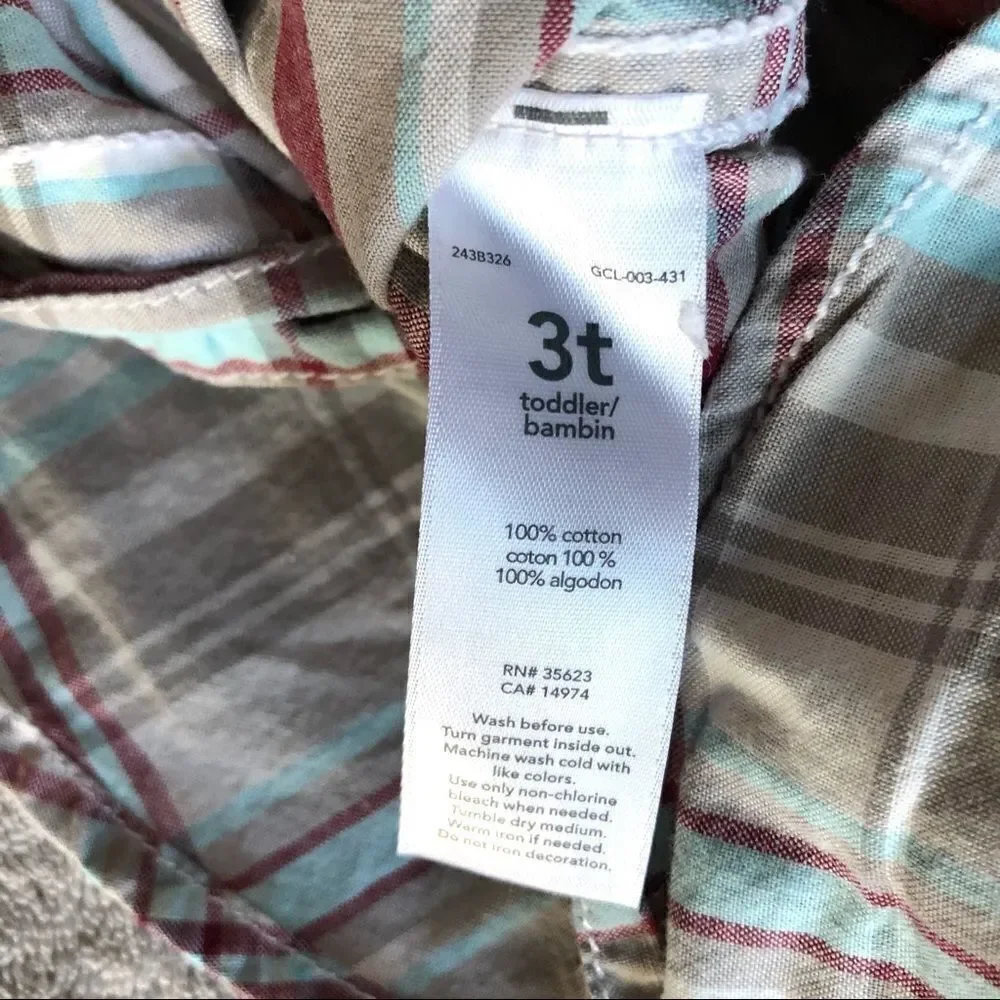 Carter’s Plaid long sleeve Button down